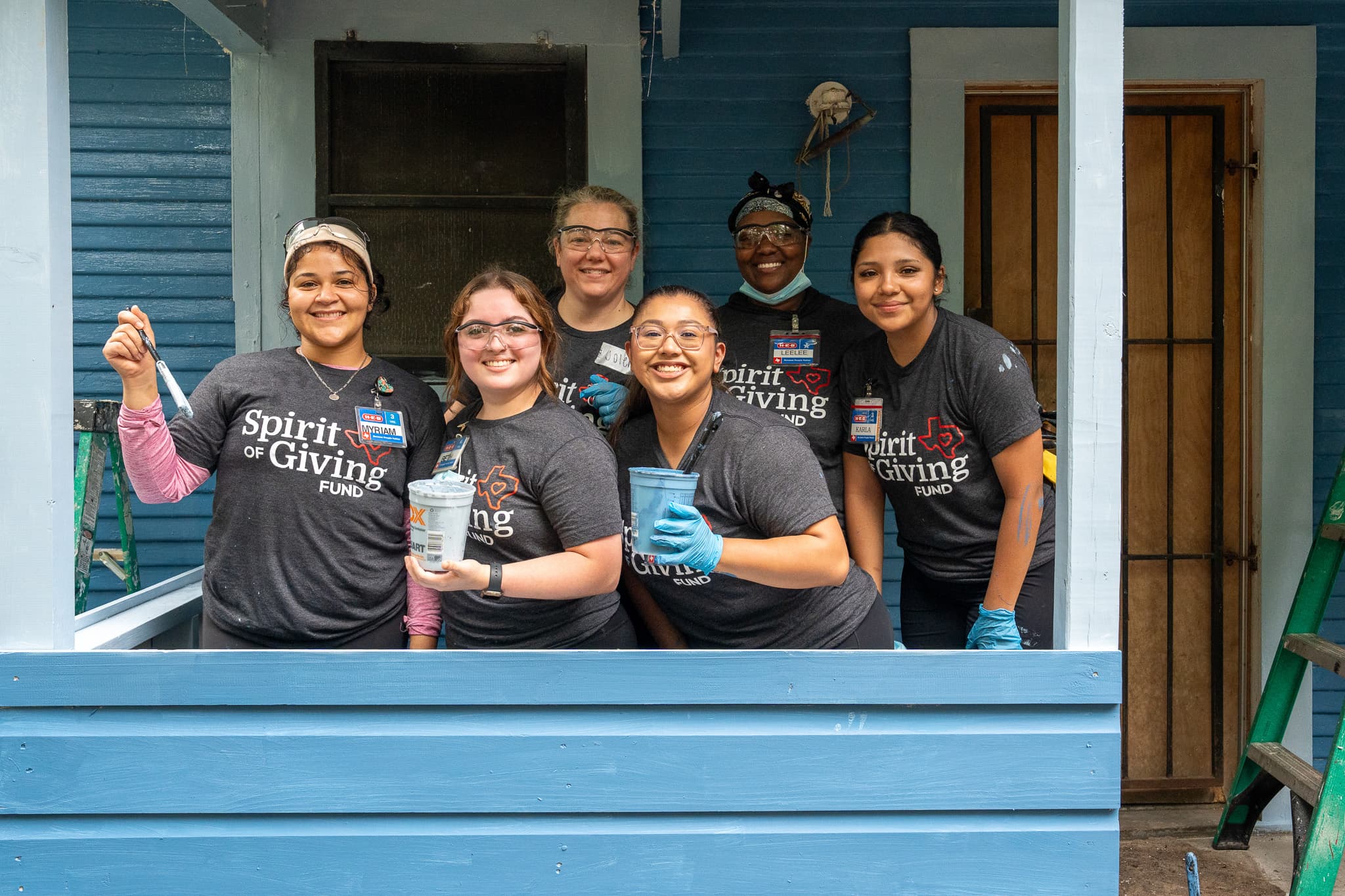 Community members rebuilding together